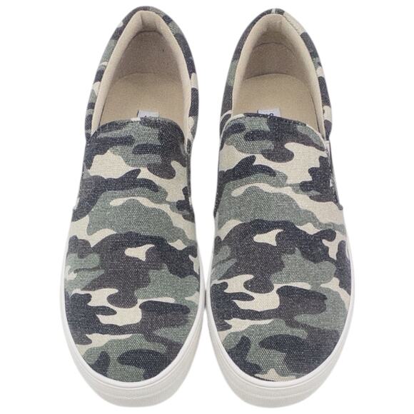 Steve Madden Camo Slip On Platform Sneaker Loafers Green Women's Size 9.5 - Picture 5 of 7
